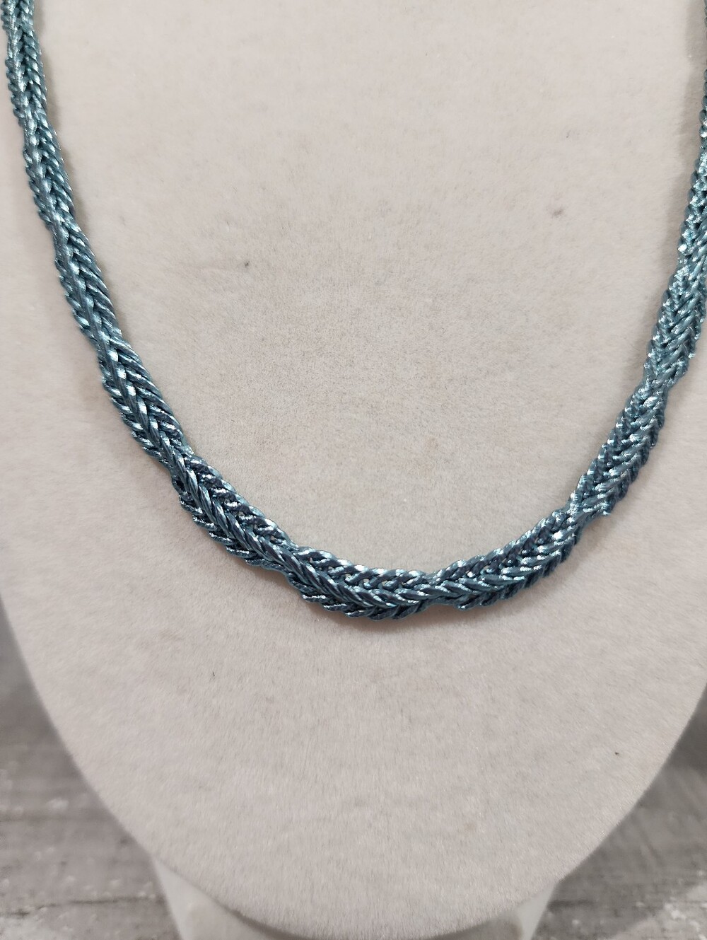 Blue Braided Rope Chain Necklace - Alexa  Rae - Picture 2 of 3